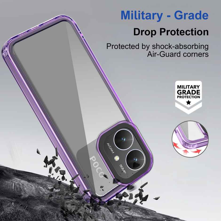 Zapcase Back Cover for Poco M6 5G | Space-Purple