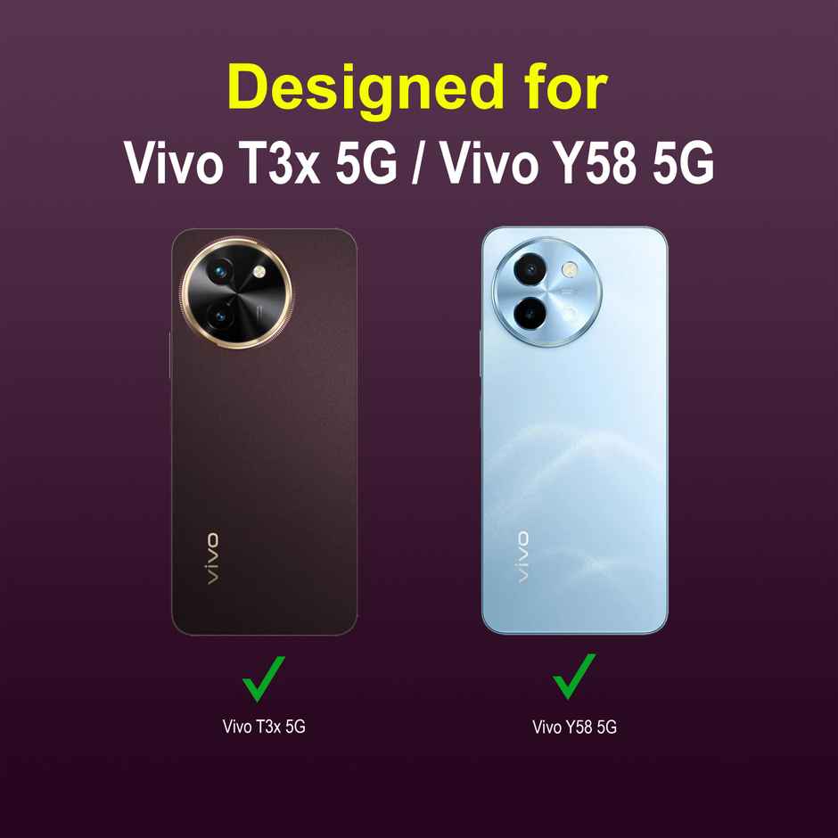 Zapcase Back Cover for Vivo T3x 5G | Magic-Lavender