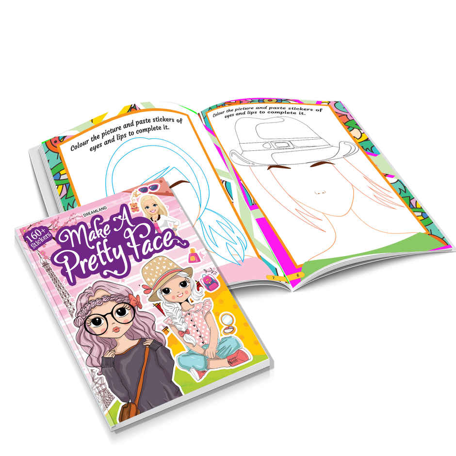 Make A Pretty Face And Nail Art, Hair Style 2 Books Gift Pack|Books For Kid|Gift For Girl, 88 Pages