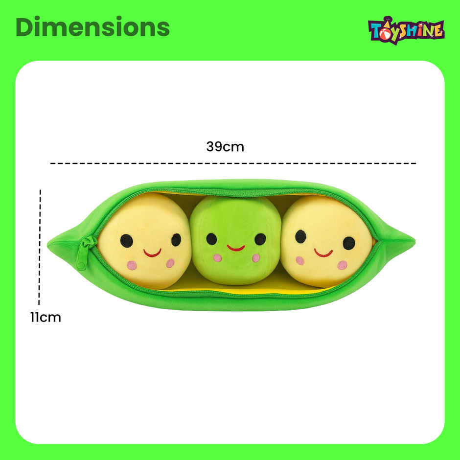 Spanker Pea Soft Toy | Cute Mini Plush Return Gift for Kids - 11 cm