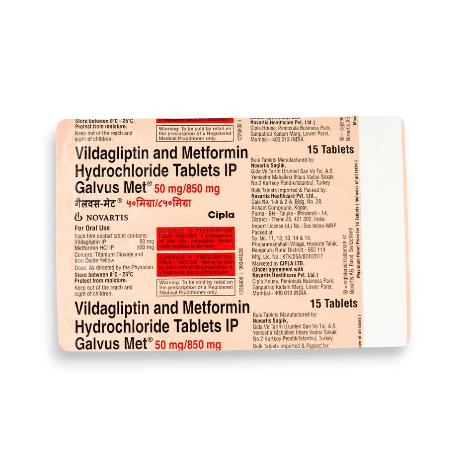 Galvus Met 50Mg/850Mg Tablet