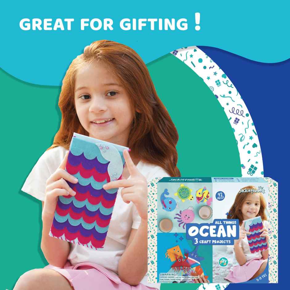 Jackinthebox All Things Ocean 3-In-1 Art & Craft Kit