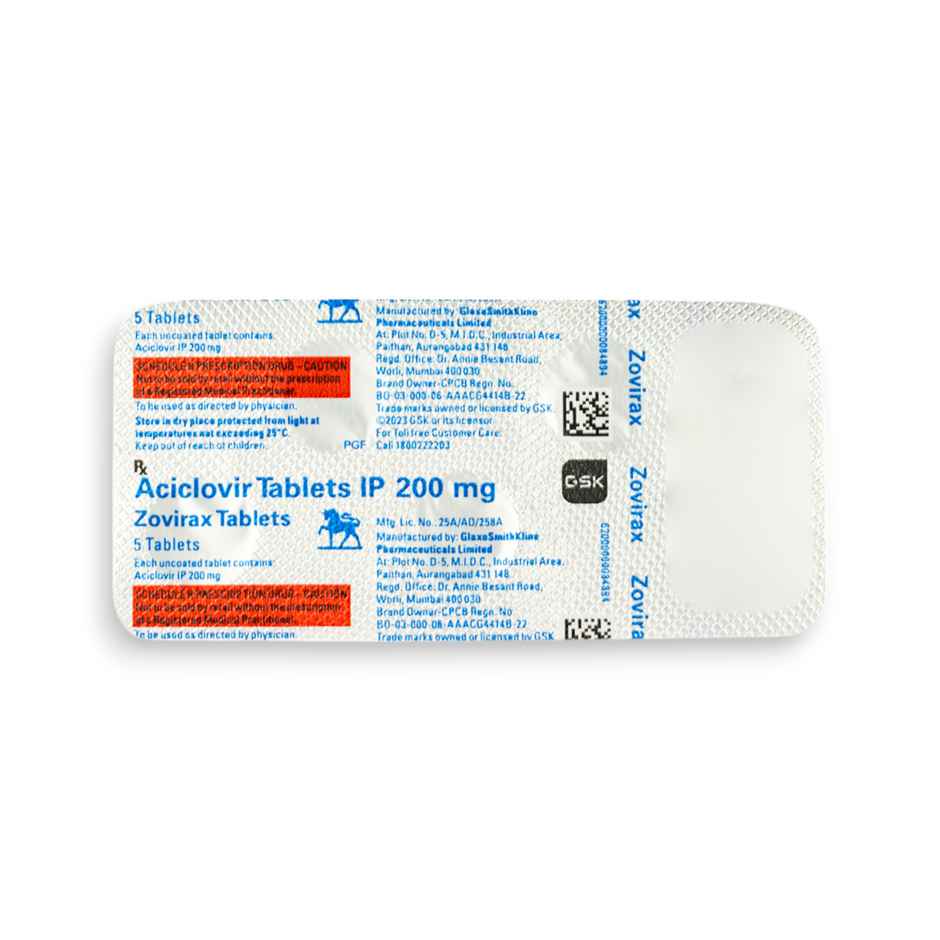 Zovirax 200mg Tablet