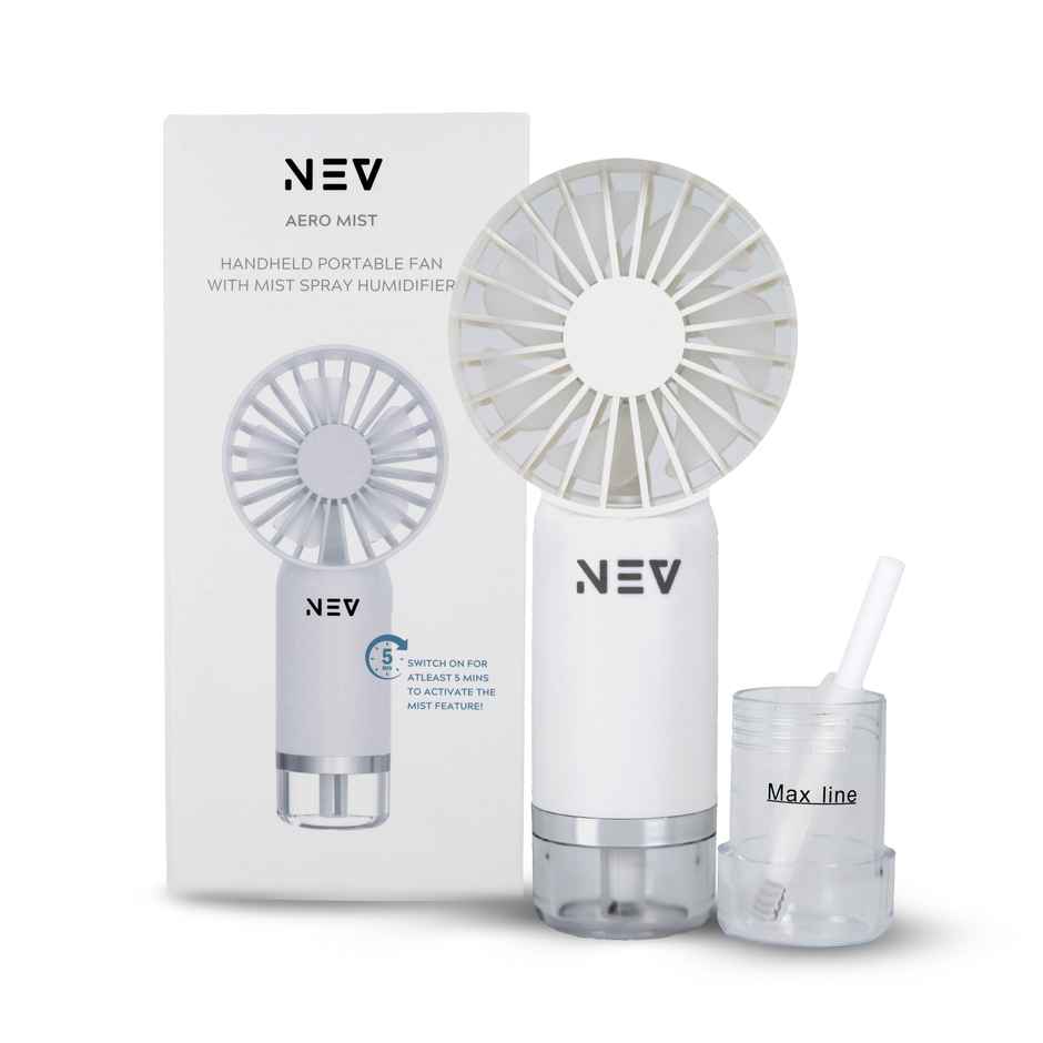 NEV Aero Mist Portable Fan with Mist Function | Handheld and Desktop | 500 mAh