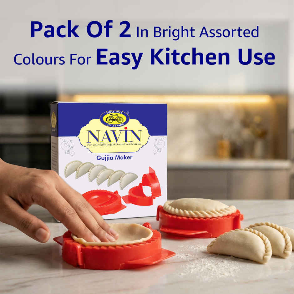 Navin Instant Gujiya Maker | Easy Seal & Shape Mould for Homemade Gujiya | Cycle