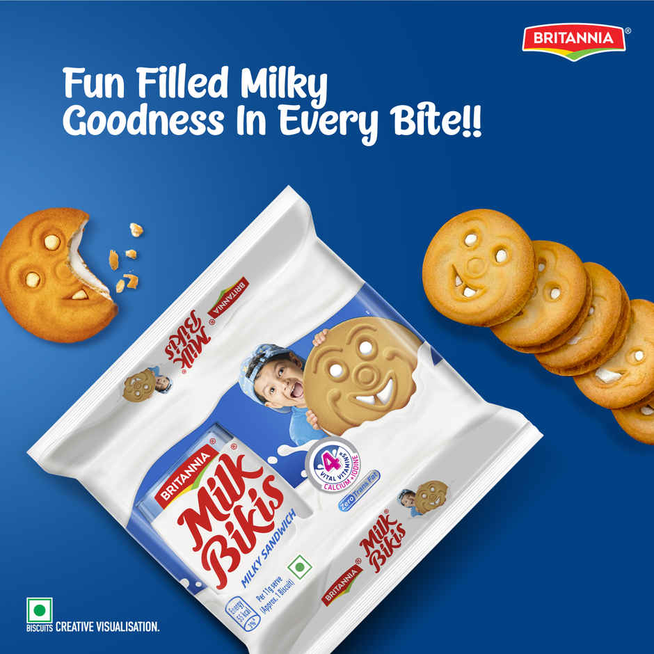 Britannia Milk Bikis Glucose Biscuits |  Combo