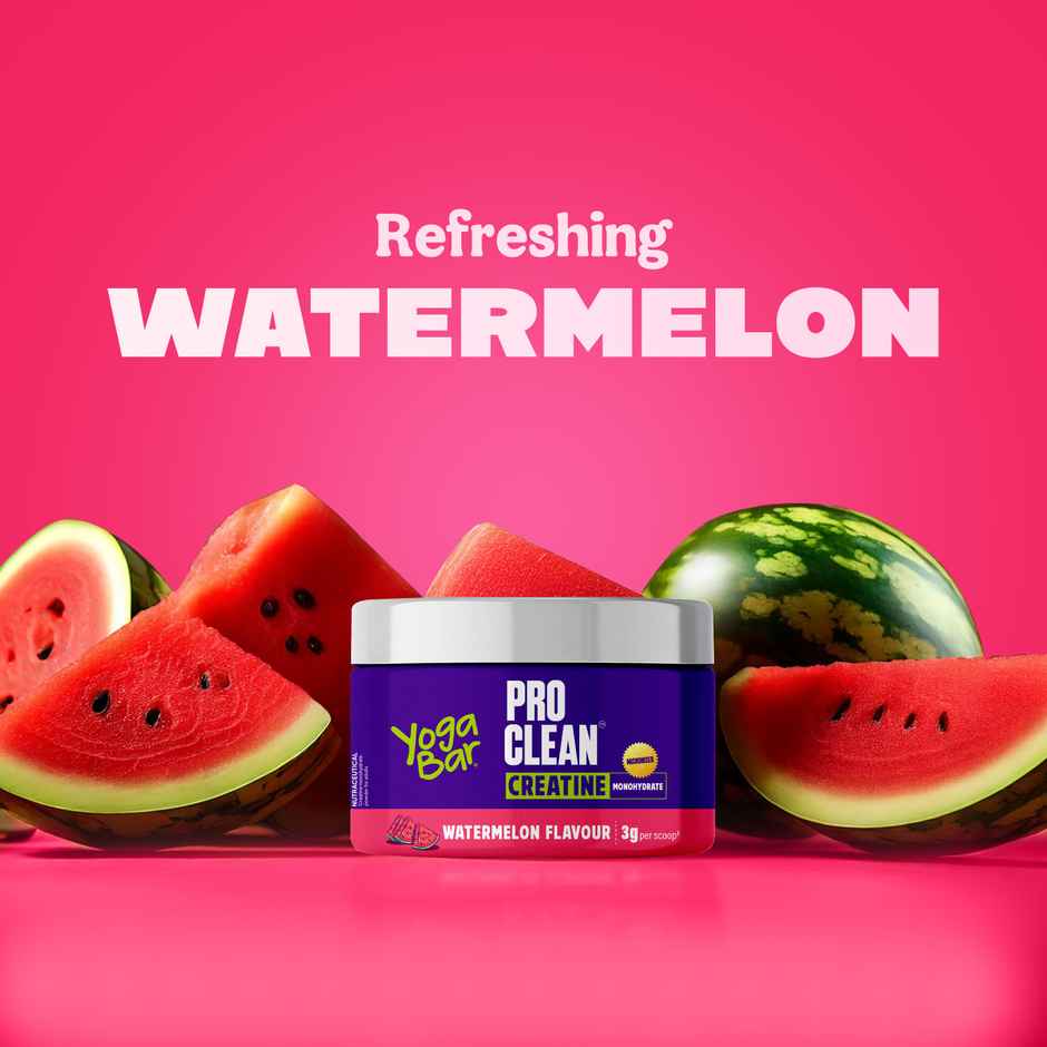 Yoga Bar Creatine Monohydrate-Micronized & Power-Packed  Strength & Performance, Watermelon Flavor