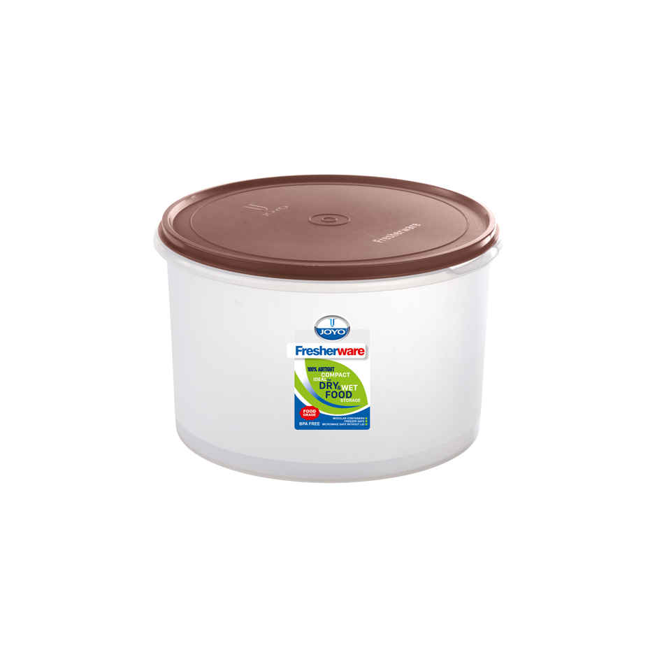 Joyo Fresherware Round Plastic Container | BPA Free | For Rice, Dal, Atta & Flour | Assorted