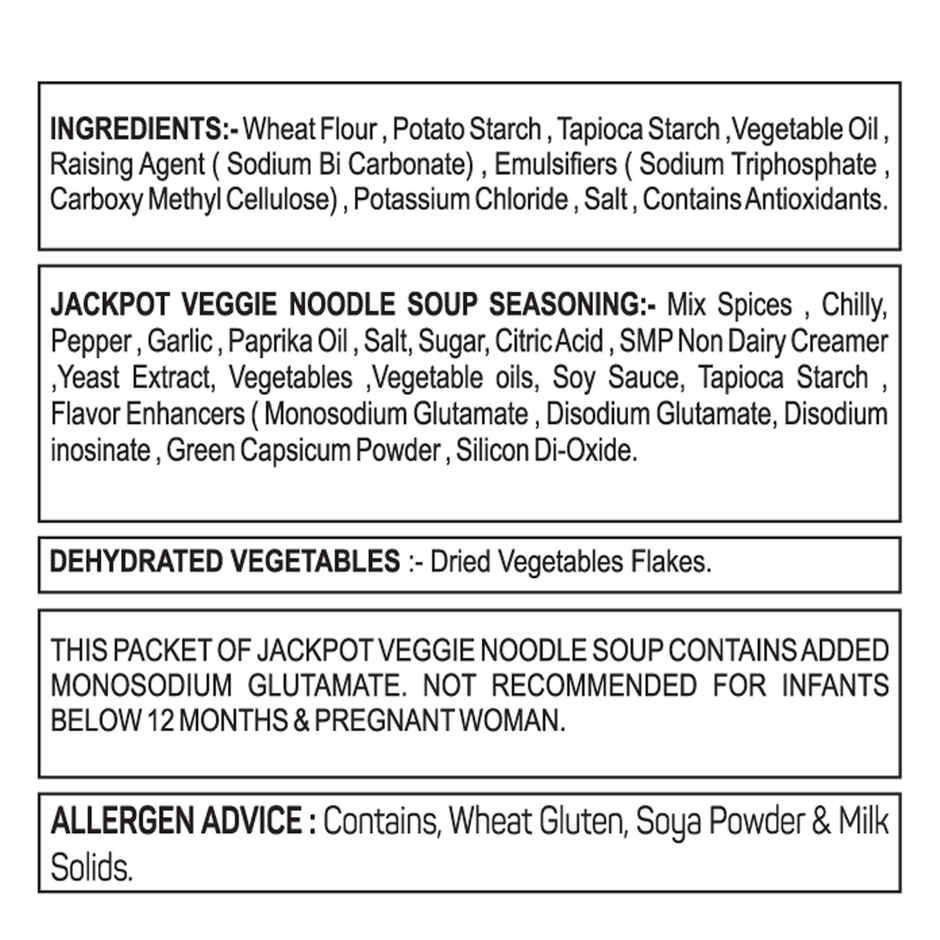 Kab's Jackpot Veggie Noodle Soup