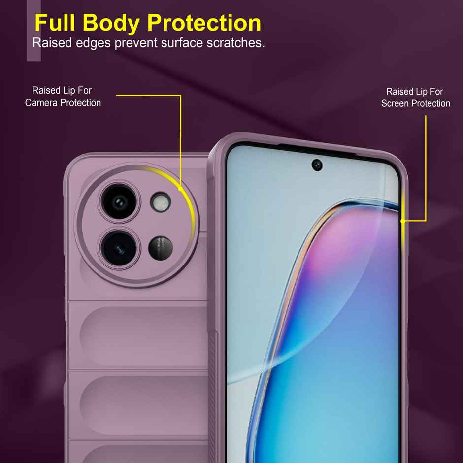 Zapcase Back Cover for Vivo T3x 5G | Magic-Lavender