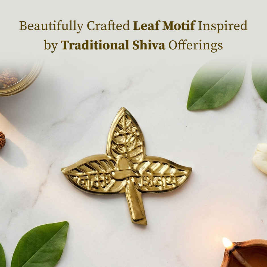 Gold-Plated Belpatra Leaves | Puja & Sacred Offering for Lord Shiva | Cycle