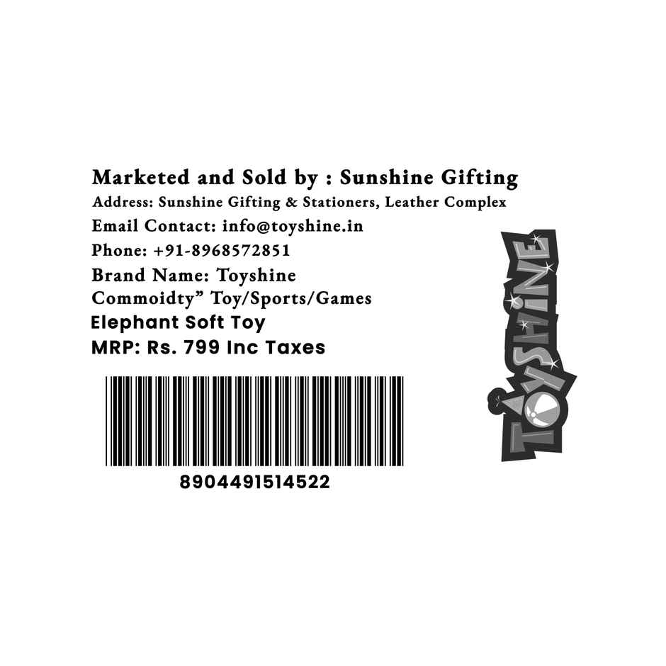 Spanker Sailor Elephant Soft Toy | Cute Plush in Striped Shirt - 23 cm