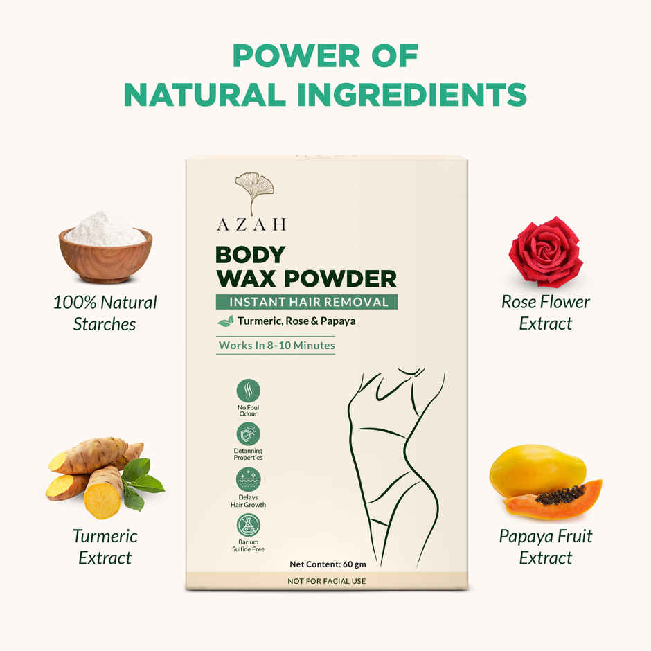 Azah Body & Bikini Hair Removal Wax Powder