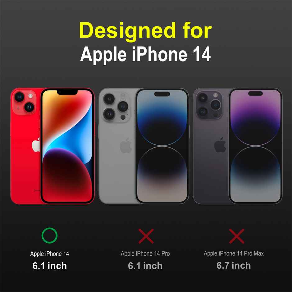 Zapcase Back Cover For Apple Iphone 14 (Magic-Black)