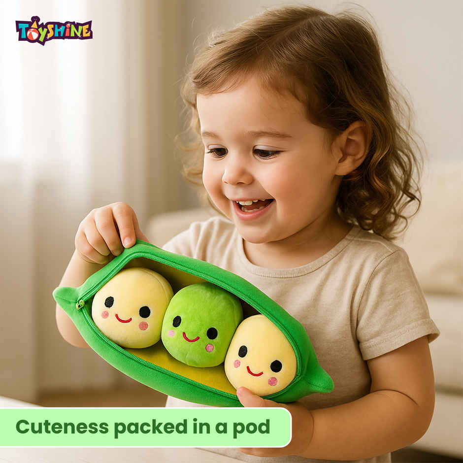 Spanker Pea Soft Toy | Cute Mini Plush Return Gift for Kids - 11 cm