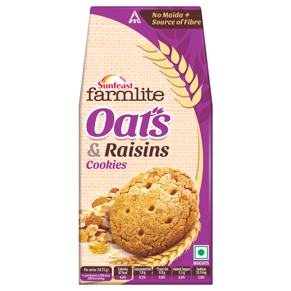 Sunfeast Gold Farmlite Oats and Raisins Biscuits | Trans Fat-free Combo