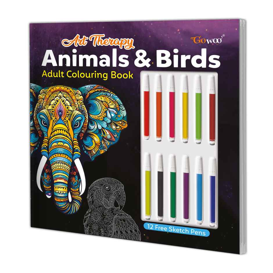 Art Therapy Animals & Birds Adult Colouring Book -colouring Book for Adults | Mindful Coloring Book