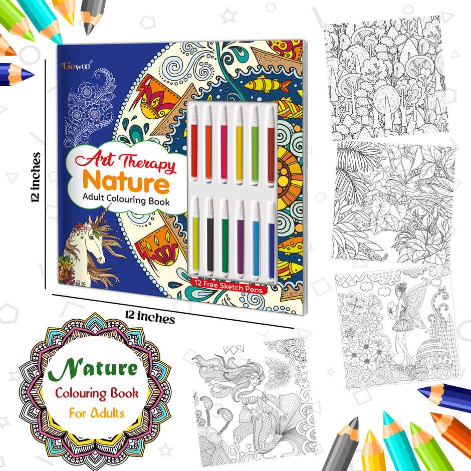 Art Therapy Nature Adult Colouring Book- Coloring Book for Adults | Fun Colouring Book for Adults