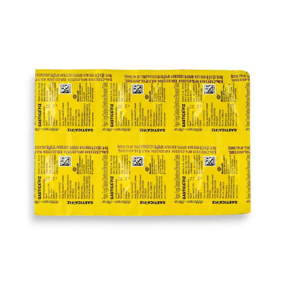 Gastica Fiz Orange Flavour Sugar Free Effervescent  Tablet