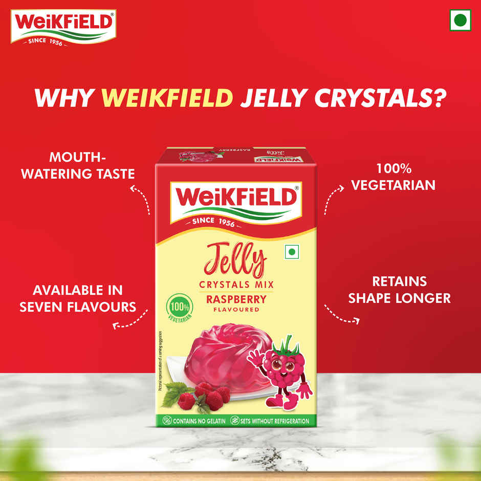 Weikfield Jelly Crystals Raspberry Flavour Carton