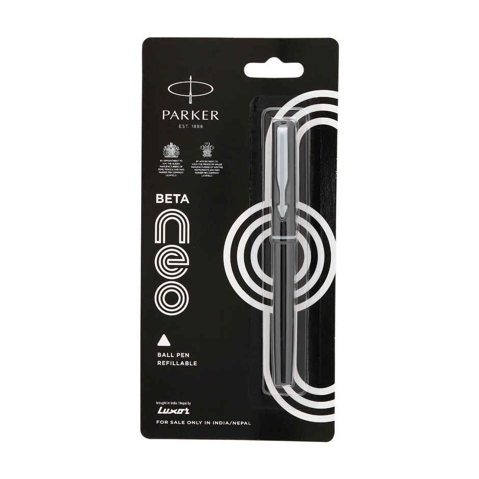 Parker Beta Neo Coated clip Ball Pen| Black Body Color| Ink Color - Blue | Corporate Gift