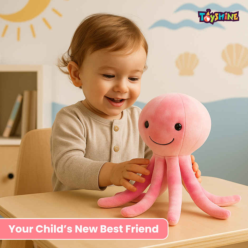 Spanker Octopus Soft Toy | Cute Tie Dye Plush for Kids Room Decor | Pink - 30 cm