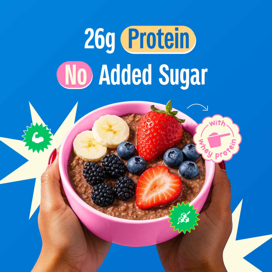 Yoga Bar High Protein Oats, No Added Sugar, Choco Almond or Dark Chocolate Whey Protein with Probiotics, High Fiber