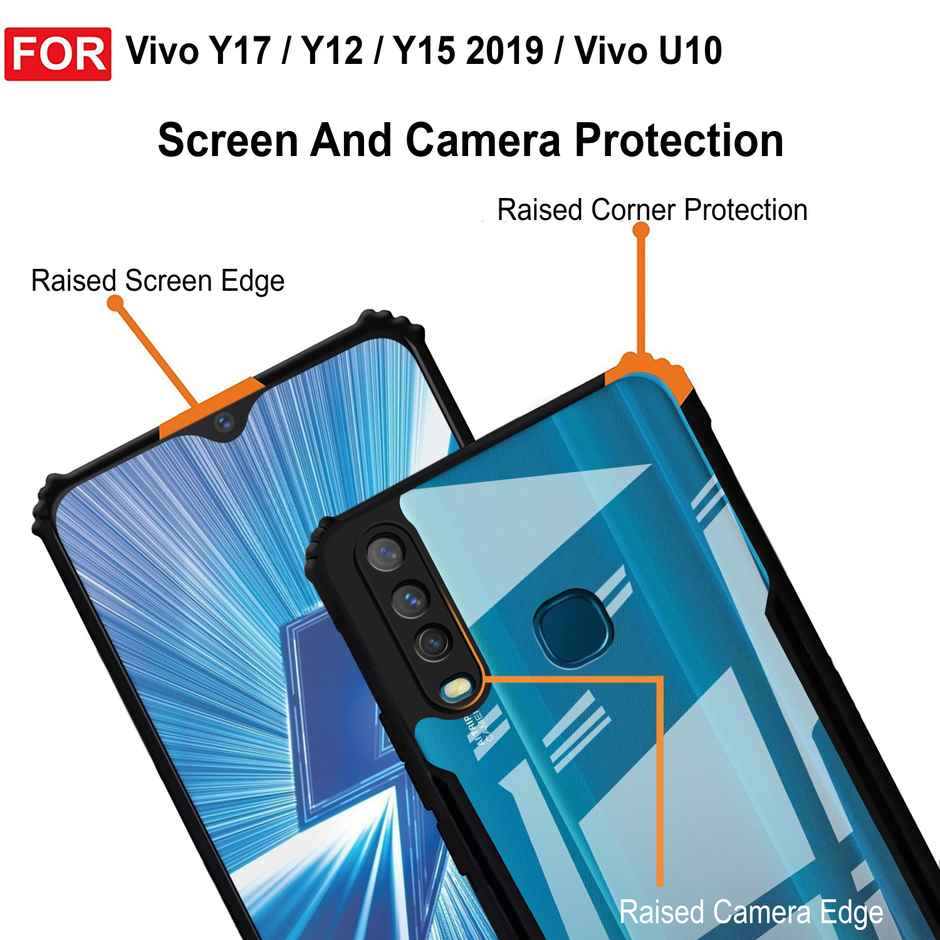 Zapcase Back Cover for Vivo Y17, Vivo Y12, Vivo Y15, Vivo U10 | Matte-Black