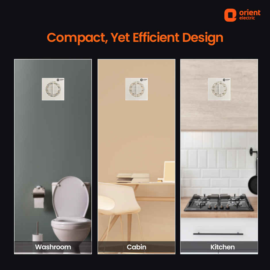 Orient Electric Smart Air 150 Exhaust Fan,100mm,High-Efficiency Motor,Aesthetic Appeal,White