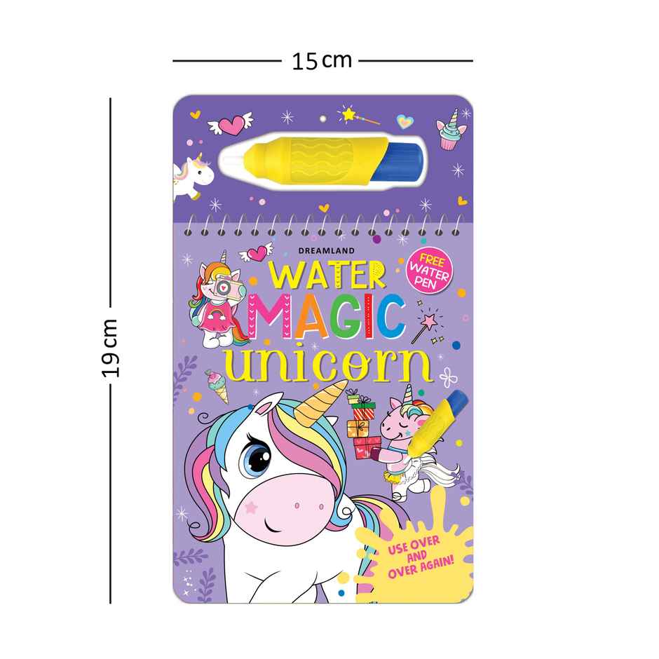 Dreamland Water Magic Unicorn- With Water Pen - Use over and over again | Gift Pack, 12 Pages