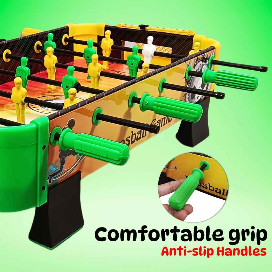 Kidsmate 3-in-1 Foosball Table with Ludo & Snakes-Ladders - Full Size - Multicolor