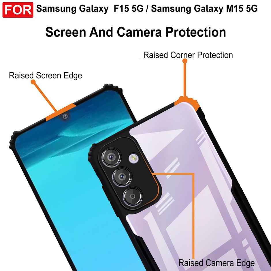 Zapcase Back Cover for Samsung Galaxy F15 5G | Matte-Black