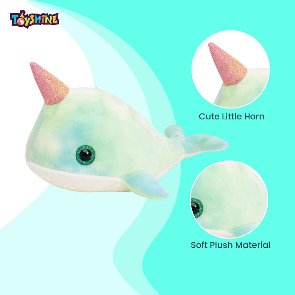 Spanker Whale Soft Toy | Cute Tie Dye Plush for Kids | Blue - 16 cm