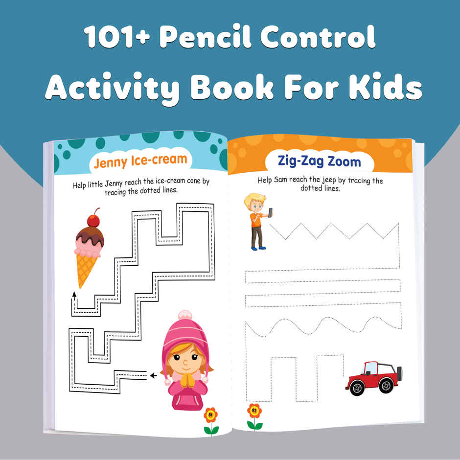 101+ Pencil Control Activity Book for Kids | Preschool Learning Book | Writing Practice Book