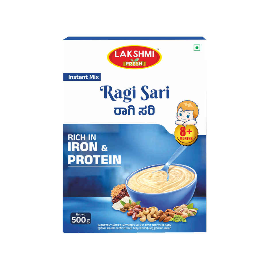 Lakshmi Fresh Sprouted Ragi Sari (8+ Months Baby) | Rich in Iron & Protein