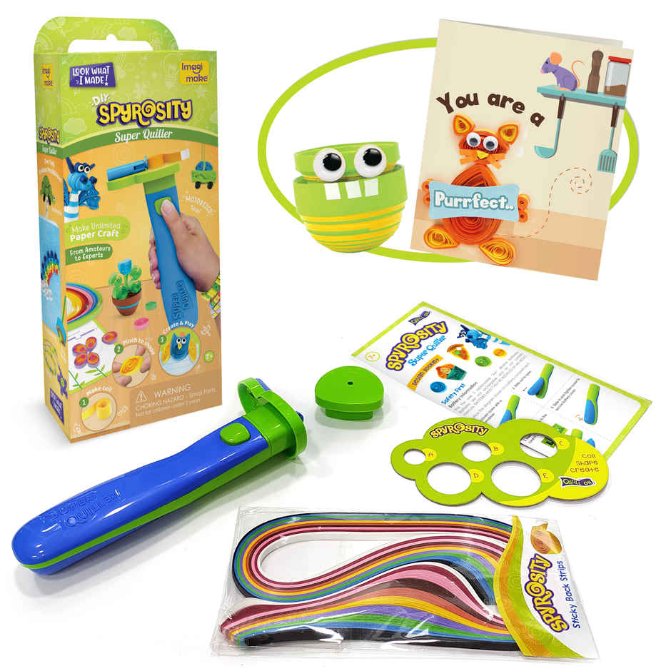 Imagimake Spyrosity - Super Quiller Kit | Paper Quilling Art Toy | Creative Craft Gift for Kids
