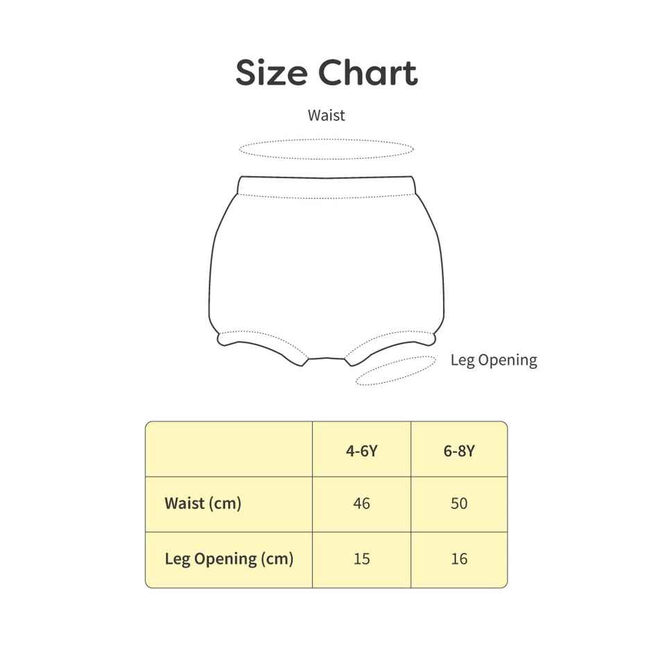 SuperBottoms SuperSoft Girls Bloomer, Brief & Boyshorts | Assorted l 3X Softer, 4Y - 6Y | Pack of 3