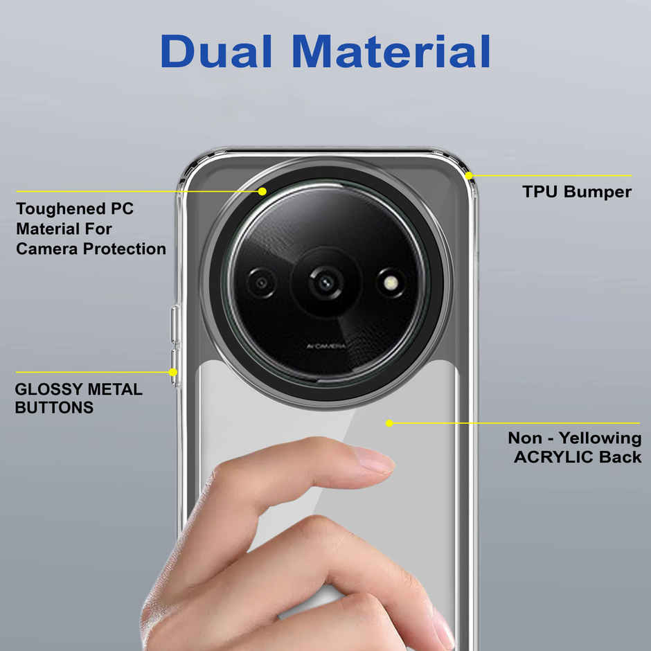 Zapcase Back Cover for Poco C61 | Space-Black