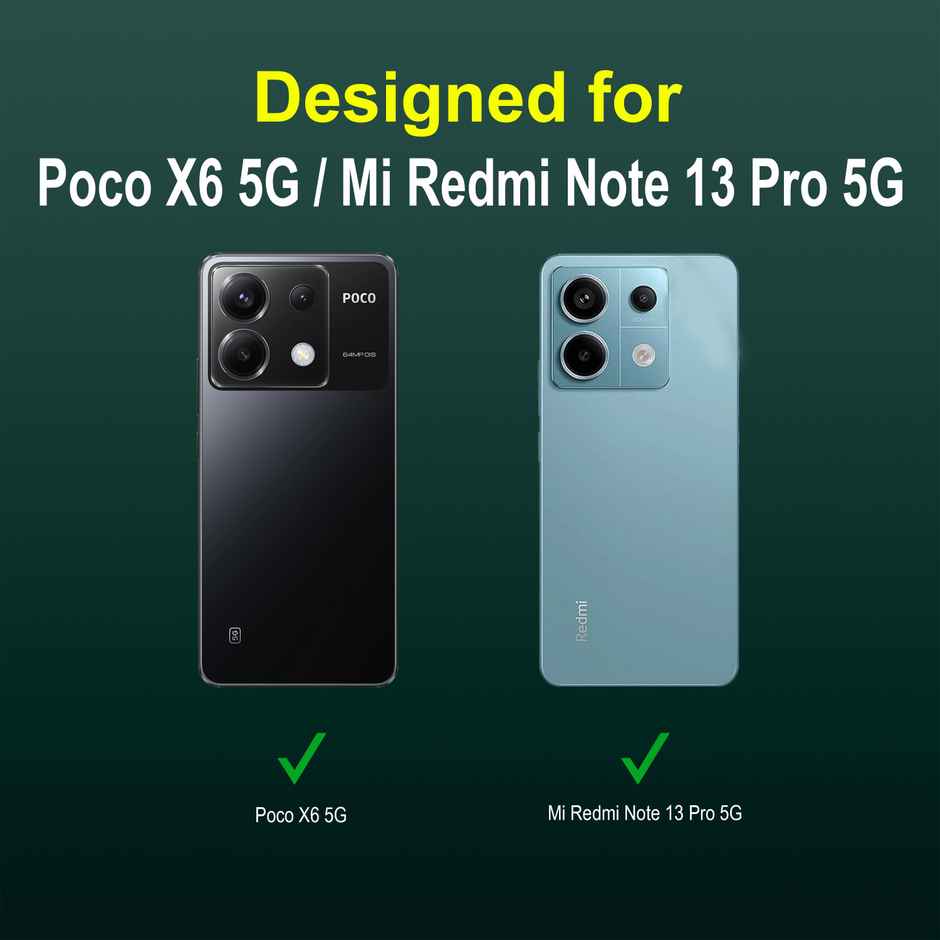 Zapcase Back Cover for Poco X6 5G | Magic-DarkGreen