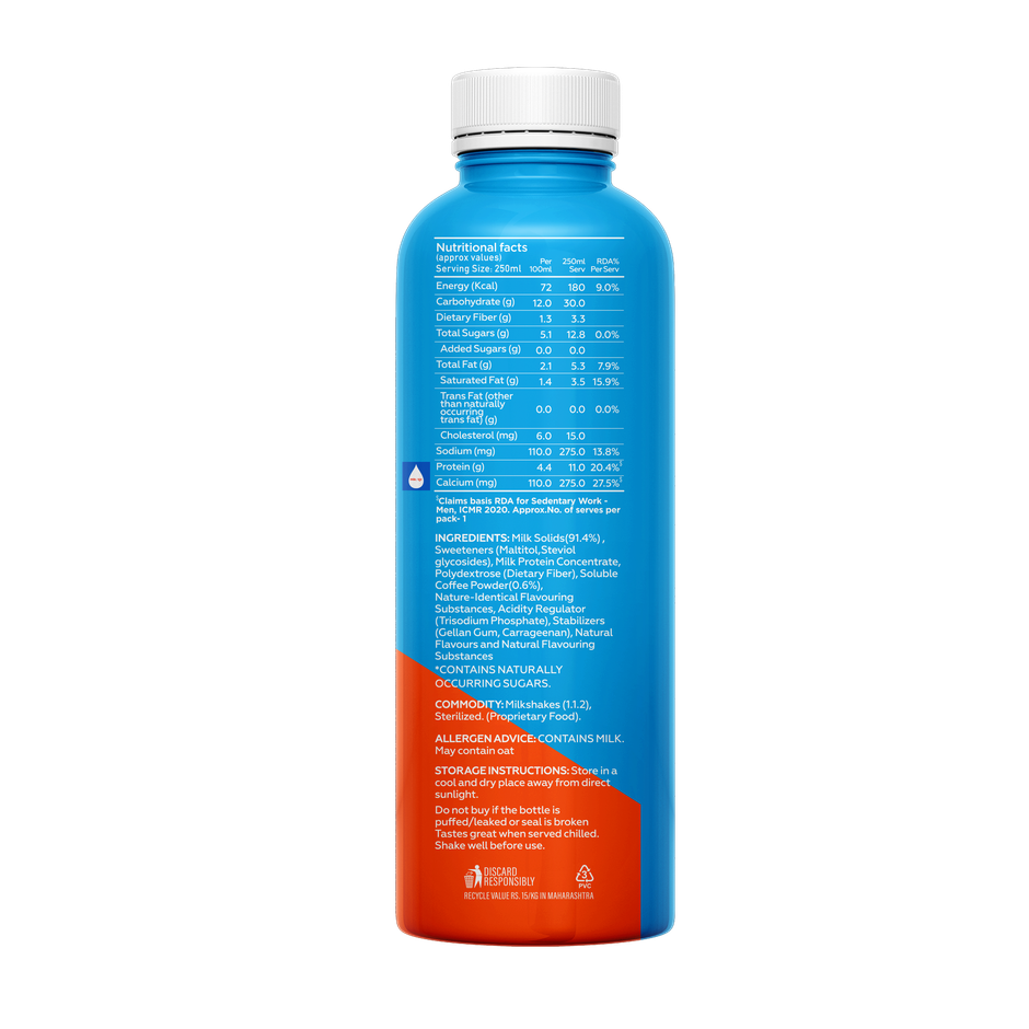 Yoga Bar Protein Shake, with 10g Protein, No Added Sugar, Protein Milkshake