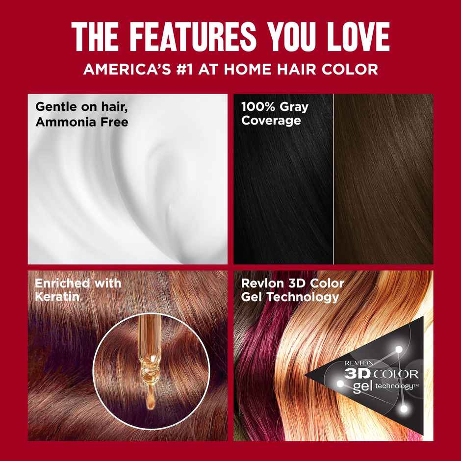 Revlon Color Silk Hair Color With Keratin 3N Dark Brown Combo