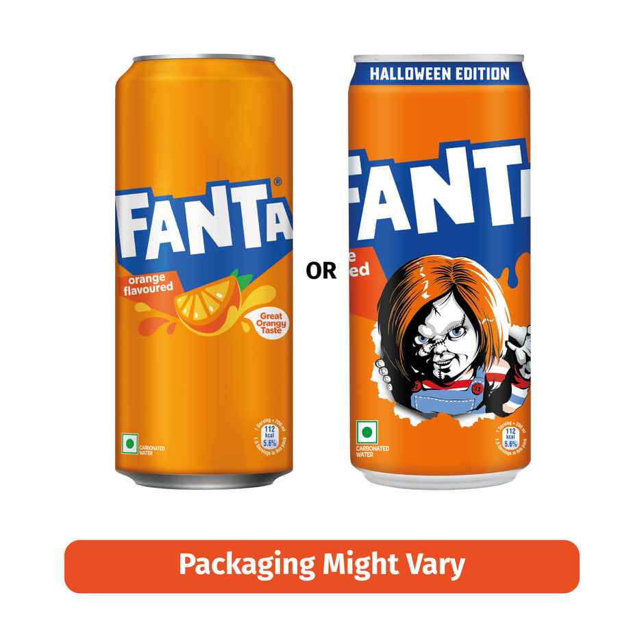 Fanta Orange Flavoured Soft Drink Can | Carbonated Beverage Combo