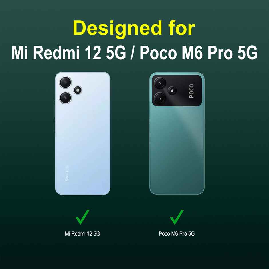 Zapcase Back Cover for Mi Redmi 12 5G | Magic-DarkGreen