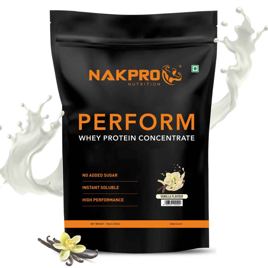 Nakpro Perform Whey Protein Concentrate Vanilla 24G Protein 5.3G Bcaa