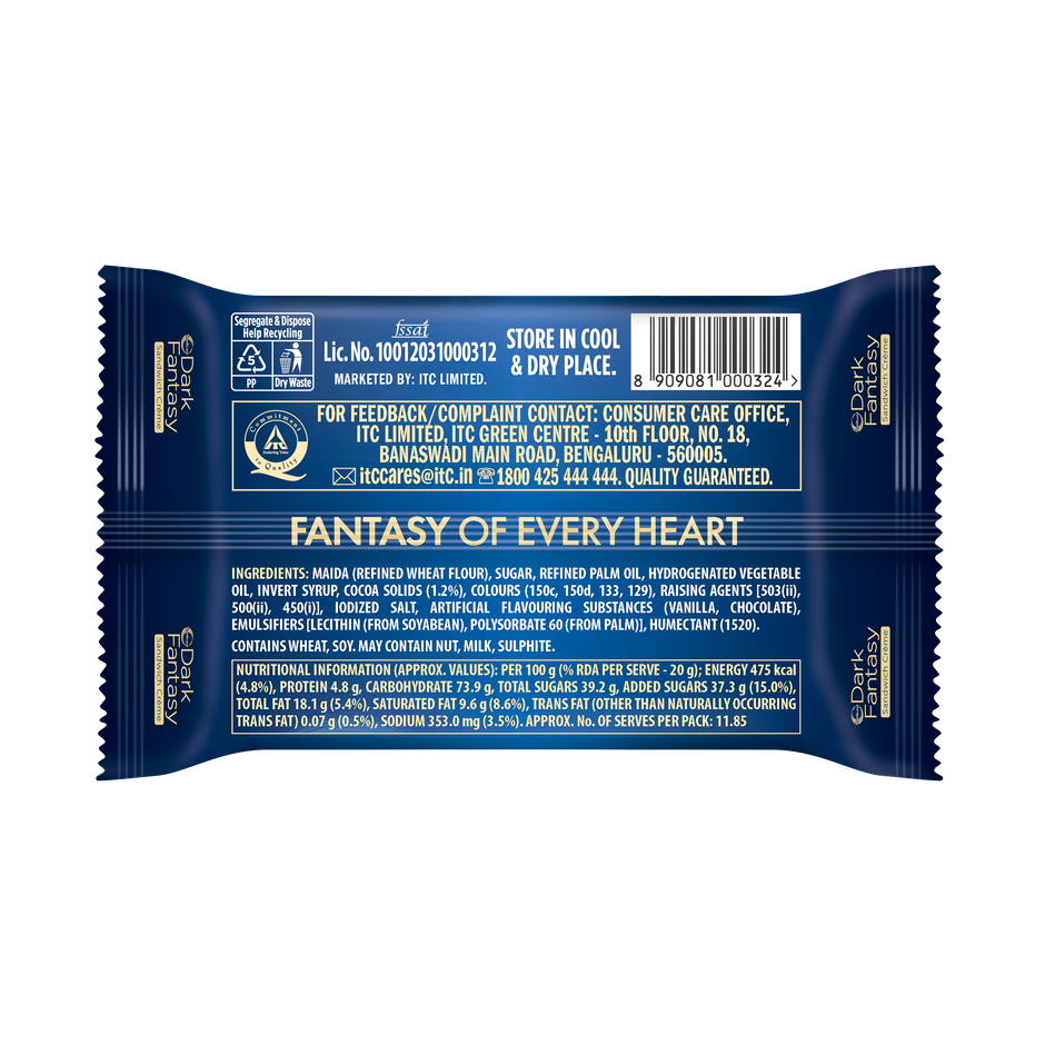 Sunfeast Dark Fantasy - Vanilla Crã¨Me, Dark Crunchy Biscuit(300gms) & Haldirams Soya Sticks(200gms) Combo