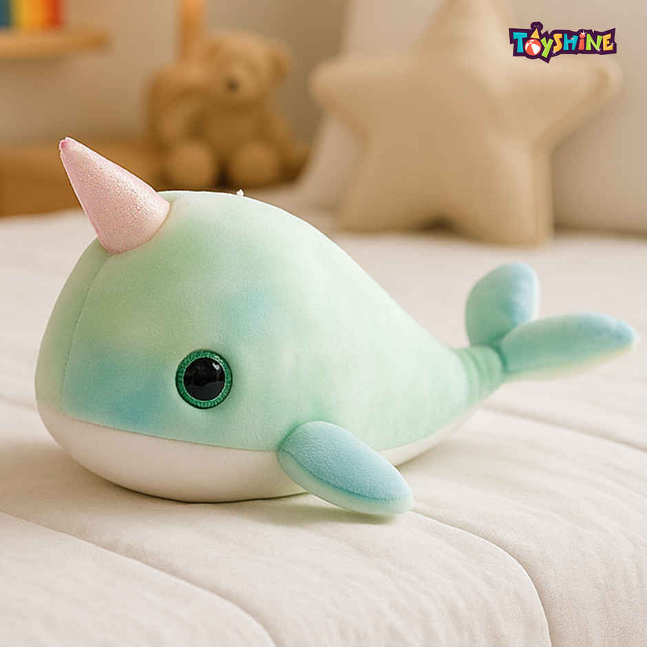 Spanker Whale Soft Toy | Cute Tie Dye Plush for Kids | Blue - 16 cm