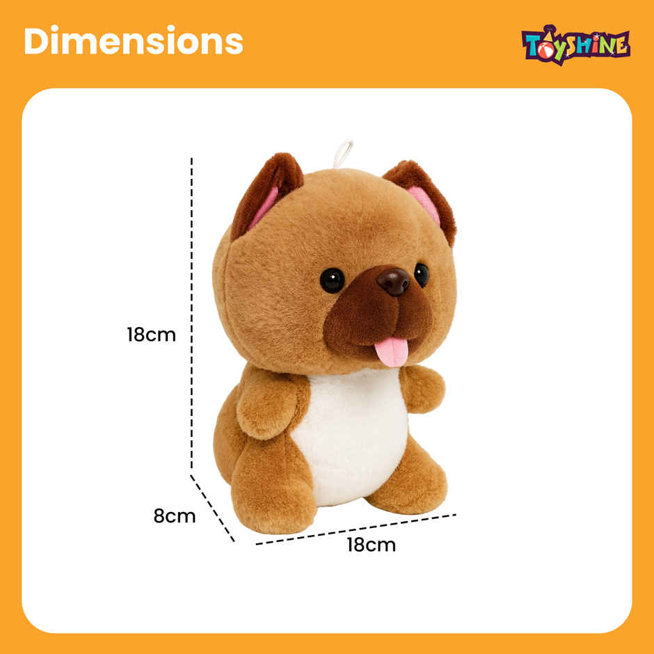 Spanker Dog Soft Toy | Cute Puppy Plush with Big Nose & Tongue - 20 cm