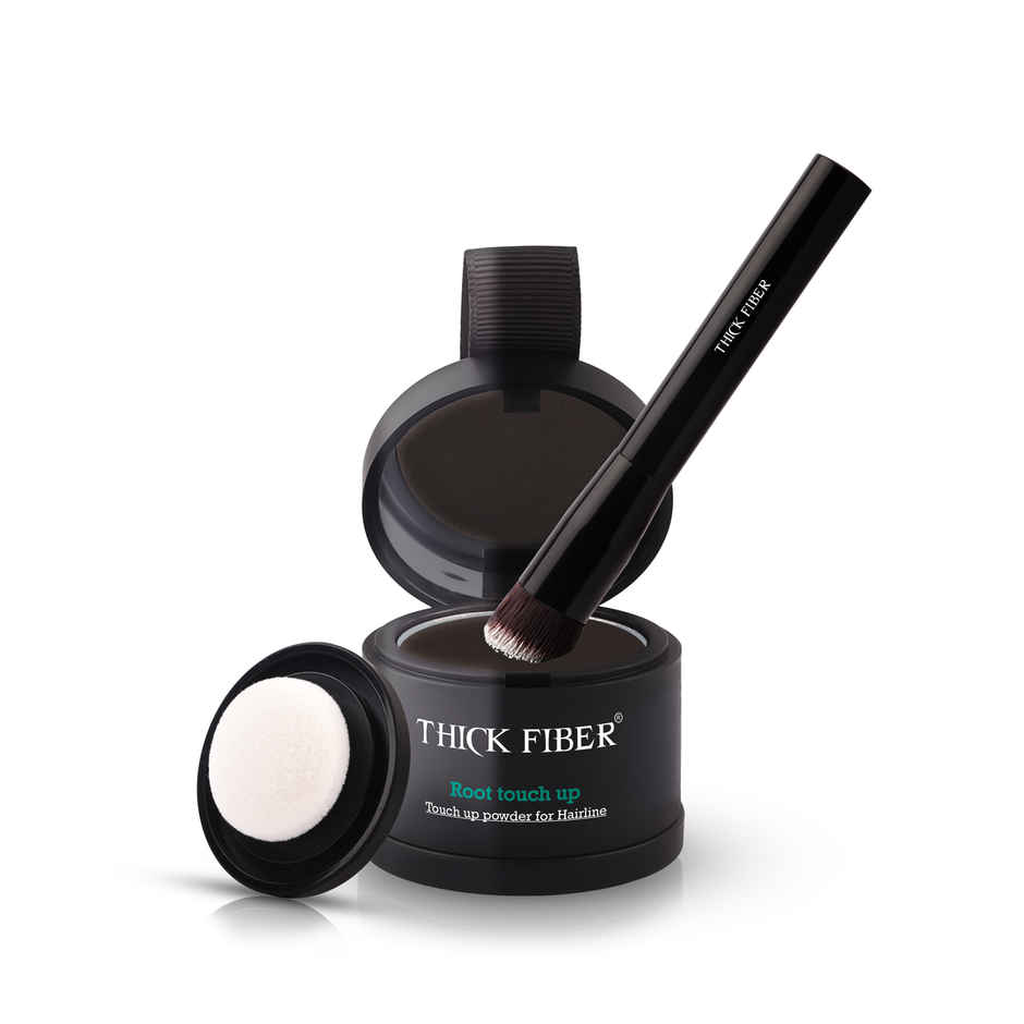 Thick Fiber Root Touch Up Powder With Brush | Dark Brown