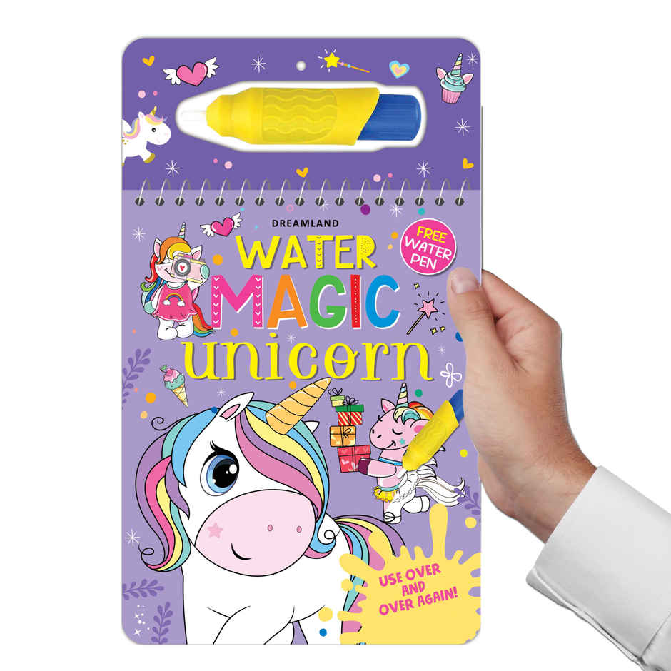 Dreamland Water Magic Unicorn- With Water Pen - Use over and over again | Gift Pack, 12 Pages