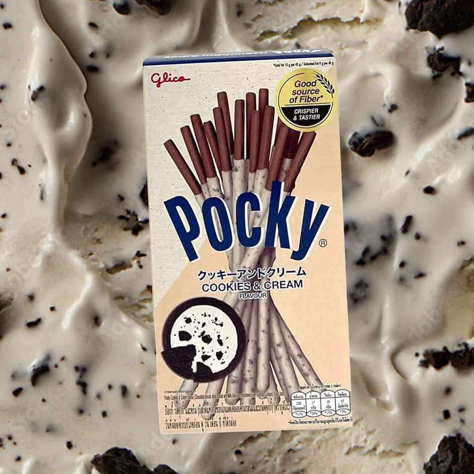Pocky Cookies and Cream Flavoured Biscuit Sticks